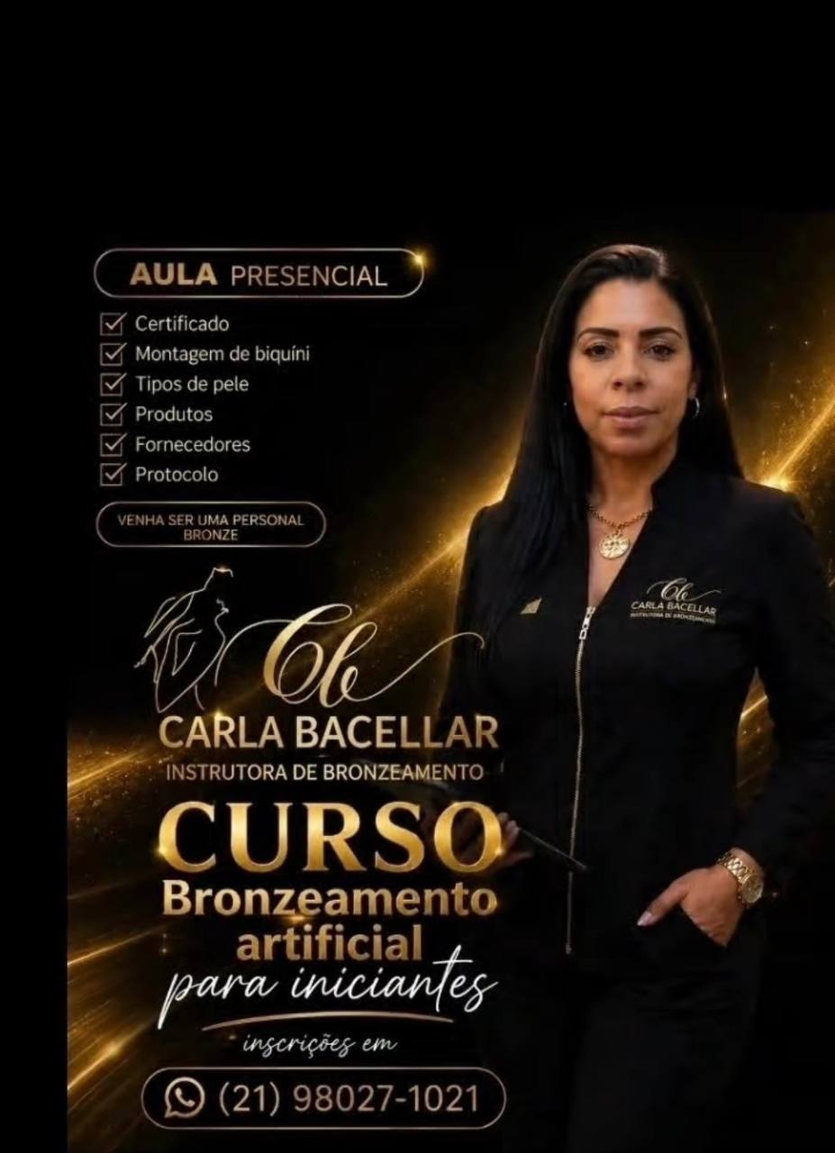 Curso de bronzeamento Carla Bacellar